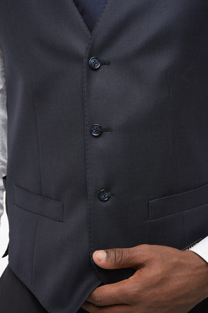 Gilet in Misto Seta con Tasche a Filo