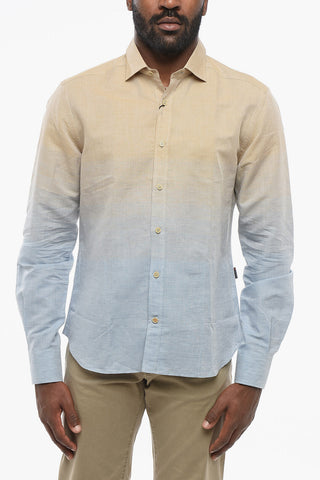 ID Degradè Motif Linen Shirt