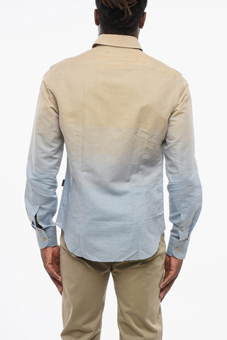 ID Degradè Motif Linen Shirt
