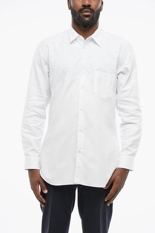Camicia in Cotone con Dettaglio Motivo Hairline