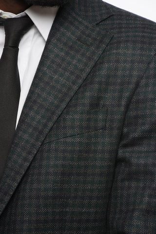 CC Collection Virgin Wool Blazer with Check Pattern