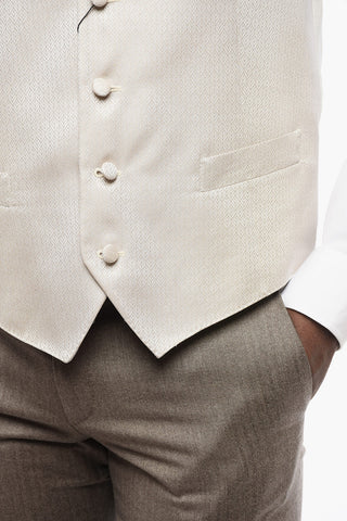 CODE 4-Button Silk-Blend Vest with Welt Pockets