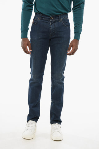 Jeans Slim Fit Lavaggio Scuro 14cm