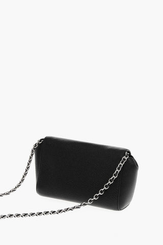 Leather LILY GLOSSY Mini Bag with Shoulder Chain