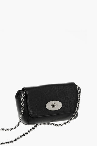 Leather LILY GLOSSY Mini Bag with Shoulder Chain