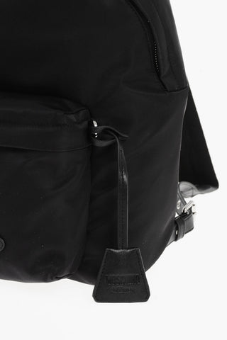 Nylon Backpack with Logoed Outer Pocket
