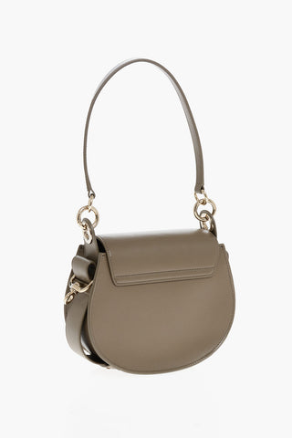Leather TESS Shoulder Bag with Suede Detail