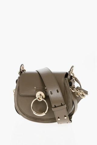 Leather TESS Shoulder Bag with Suede Detail
