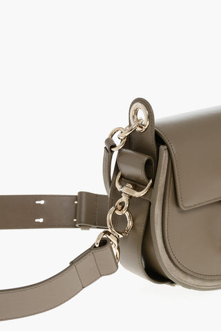 Leather TESS Shoulder Bag with Suede Detail
