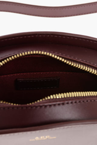 Leather DEMI-LUNE Crossbody Bag with Zipped Closure