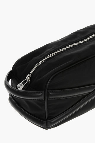 나일론 뷰티 케이스 가죽 디테일