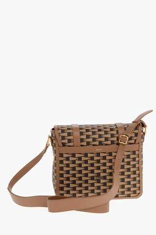 Messenger-Tasche aus Kunstleder mit geometrischem Muster