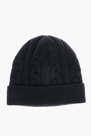 Cappello Beanie in Cashmere a Trecce