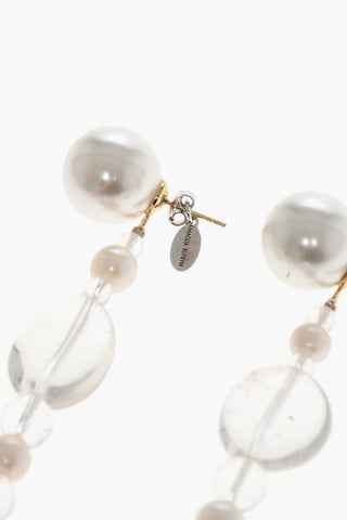 Orecchini SHELL con Perla e Pietre Trasparenti