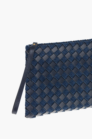 Pochette ABYSS in Pelle e Denim Intracciati