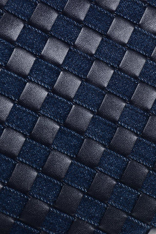 Pochette ABYSS in Pelle e Denim Intracciati