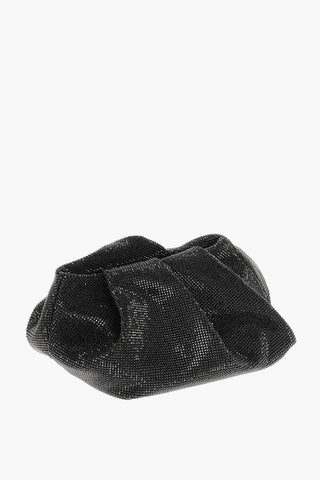 Pochette in Pelle ROSE con Cristalli All-Over