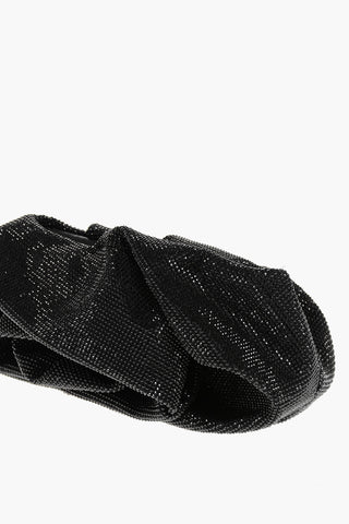 Pochette in Pelle ROSE con Cristalli All-Over