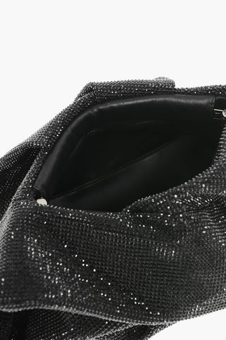 Pochette in Pelle ROSE con Cristalli All-Over