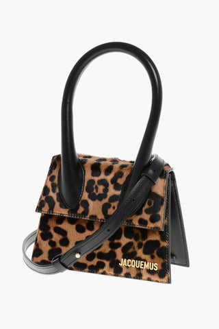 Animal Patterned LE CHIQUITO MOYEN Pony Hair Handbag