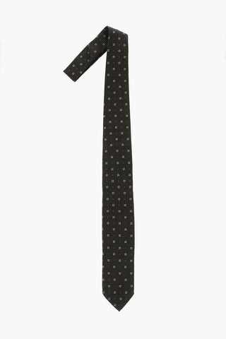 Floral Motif Silk Tie