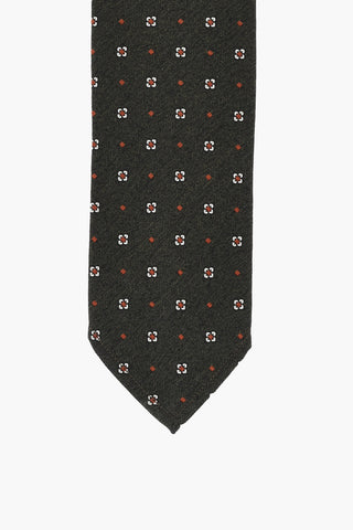 Floral Motif Silk Tie