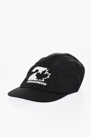 Cappello da Baseball In Nylon Con Logo in Rilievo