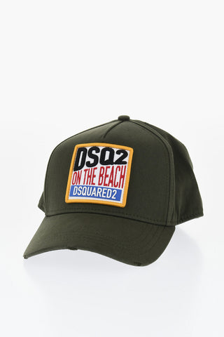 Cappello da Baseball In Twill di Cotone con Logo in Rilievo