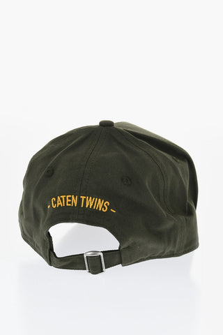 Cappello da Baseball In Twill di Cotone con Logo in Rilievo