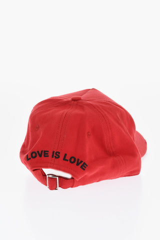 Cotton Twill Cap with Heart Shaped Embroidery