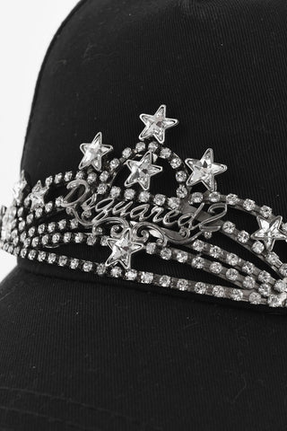 Vintage Effect Cap with Frontal Maxi Jewels