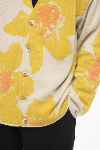 Pure Cashmere Cardigan FLOATING FLORALS