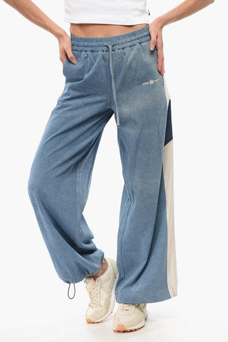 Pantaloni in Denim Lounge Fit Con Coulisse
