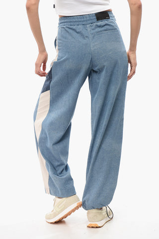 Pantaloni in Denim Lounge Fit Con Coulisse