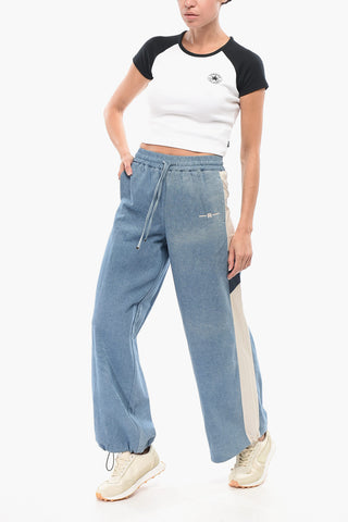 Pantaloni in Denim Lounge Fit Con Coulisse