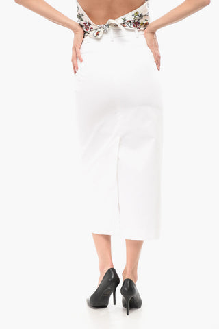 Gonna Longuette In Cotone Con Passanti