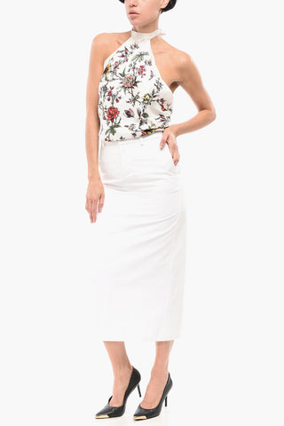 Gonna Longuette In Cotone Con Passanti