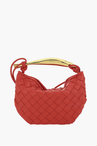 Woven Leather MUSE Bag with Brass Handle