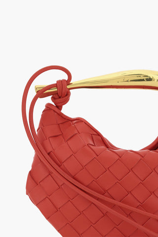 Woven Leather MUSE Bag with Brass Handle