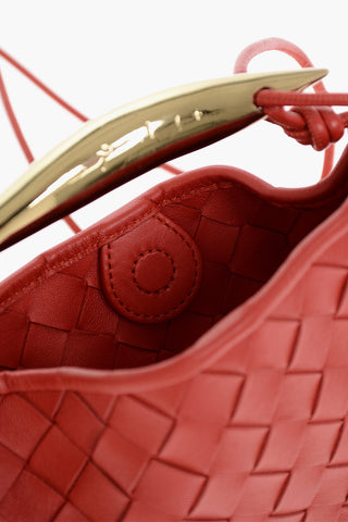 Woven Leather MUSE Bag with Brass Handle