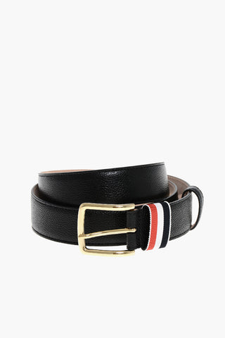 Grain de Poudre Leather Belt with Iconic Detail 35mm