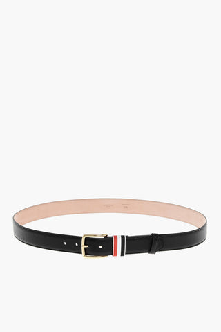 Grain de Poudre Leather Belt with Iconic Detail 35mm
