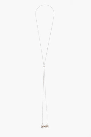 Collana in Argento con Doppio Pendente a Sfera