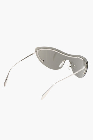 Full-Lense Mirror Sunglasses with Studded Detail