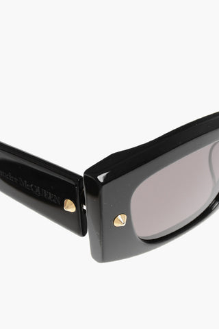 Eckige Sonnenbrille mit Nieten-Detail