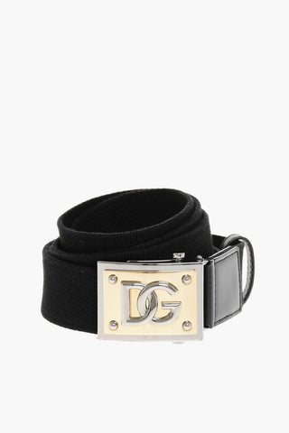 Fabric Belt with Logoed Buckle 35mm