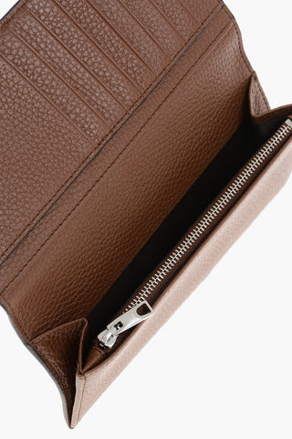 Bifold-Geldbörse aus genarbtem Leder