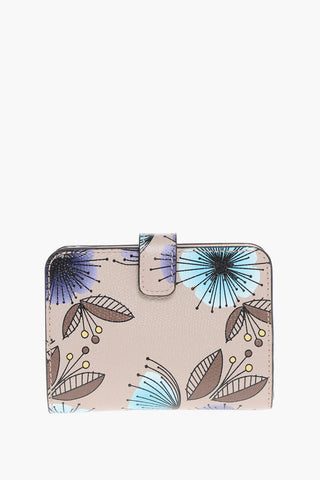 Portafogli in Pelle Saffiano BABYLON con Motivo Floreale