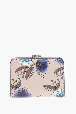 Portafogli in Pelle Saffiano BABYLON con Motivo Floreale
