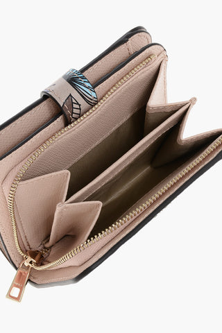 Portafogli in Pelle Saffiano BABYLON con Motivo Floreale